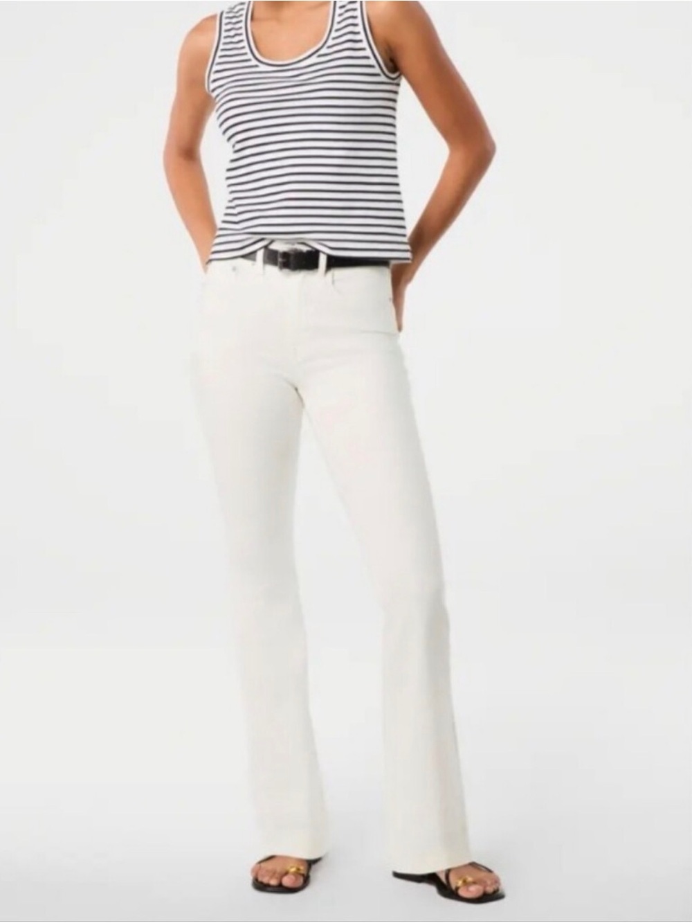 NWT Lycra Flare Spanx White Jeans